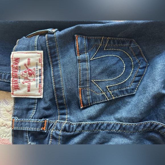 True Religion Women’s Skinny Stretch Jeans Size 24 Dark Wash Low-Rise Denim - Picture 7 of 9